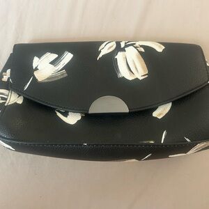 a new day Black & Cream Floral Clutch